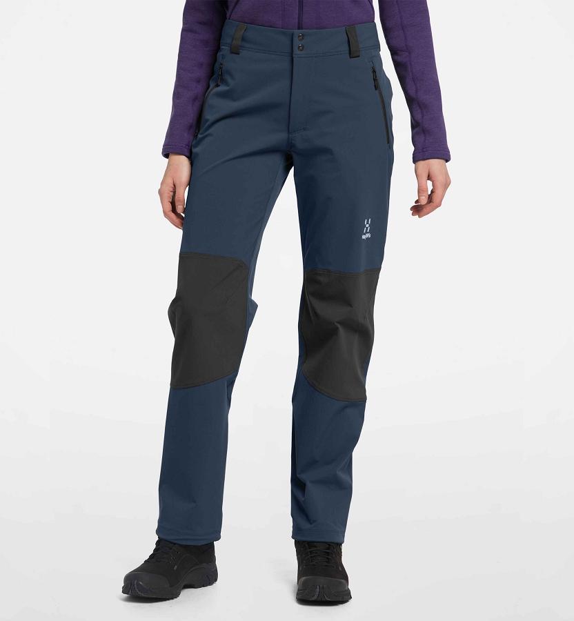Haglöfs Womens Morän Softshell Pants Dark Blue/Black New Zealand 58439CSJD